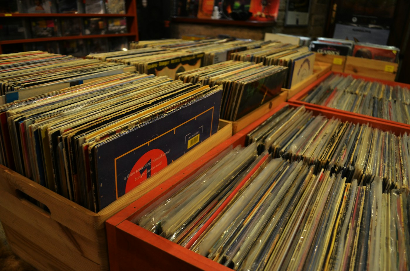 A collection of vinyl records